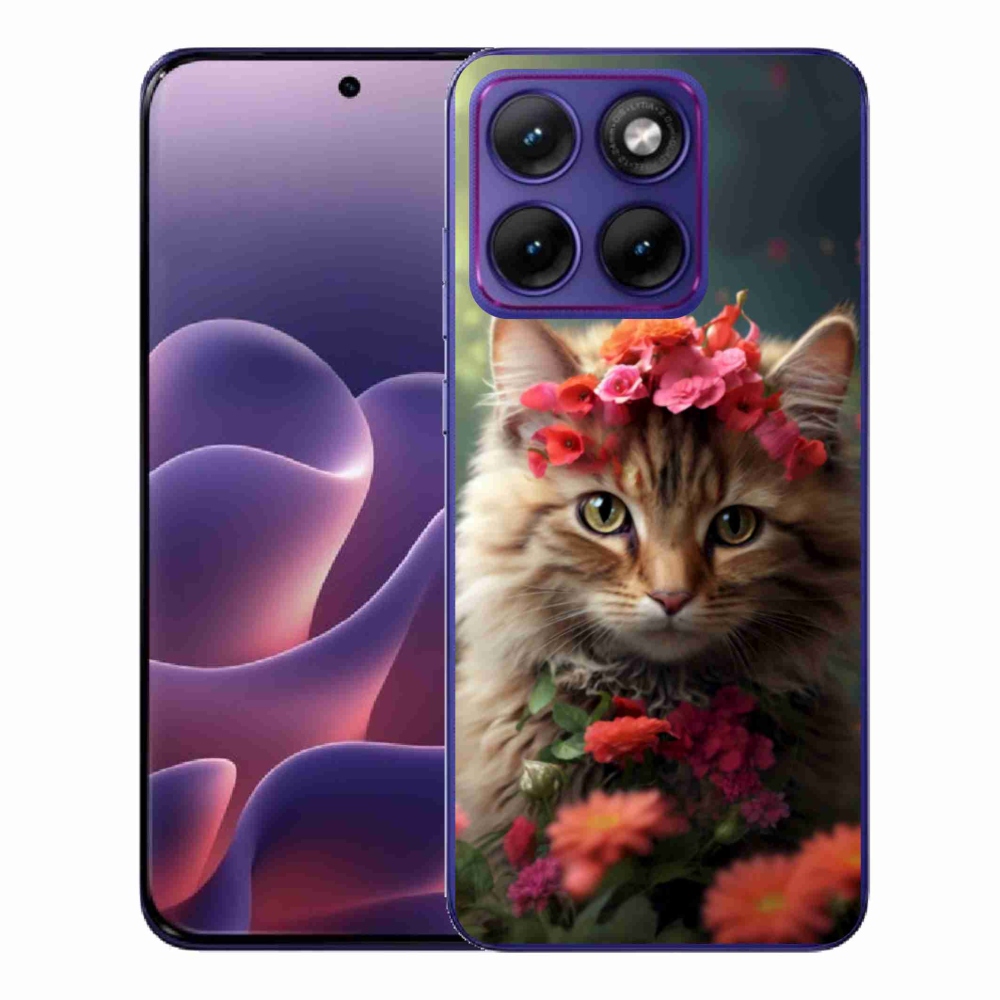 Gelový kryt mmCase na Motorola Edge 70 Fusion - kočíčí princezna