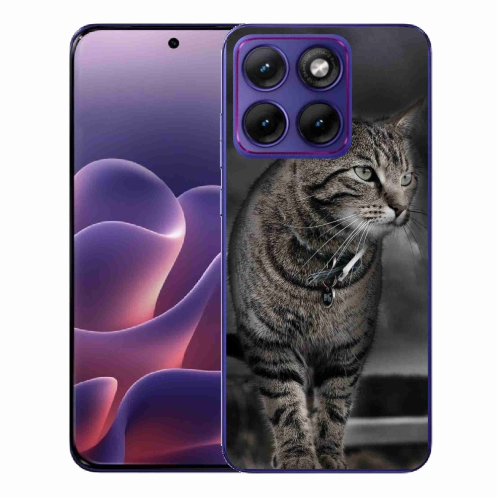 Gelový kryt mmCase na Motorola Edge 70 Fusion - kočka