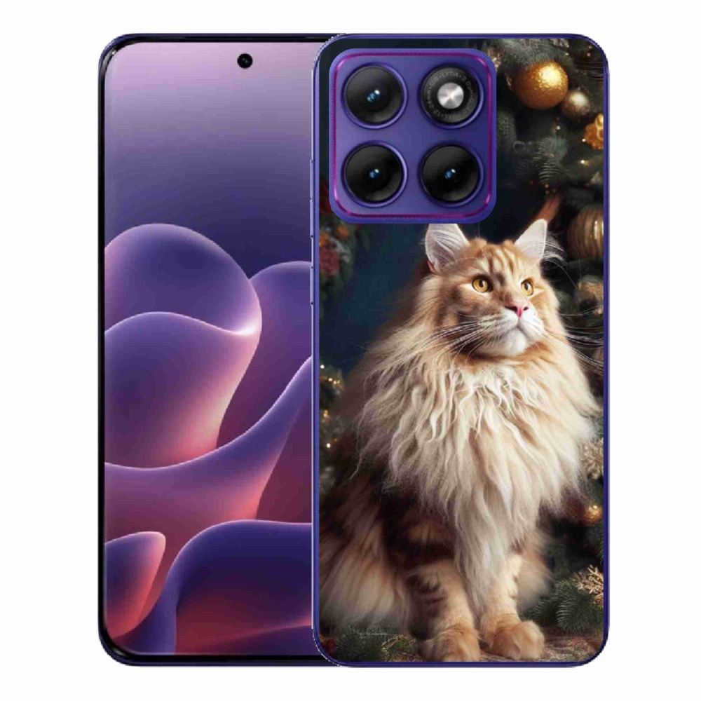 Gelový kryt mmCase na Motorola Edge 70 Fusion - kočka u stromku