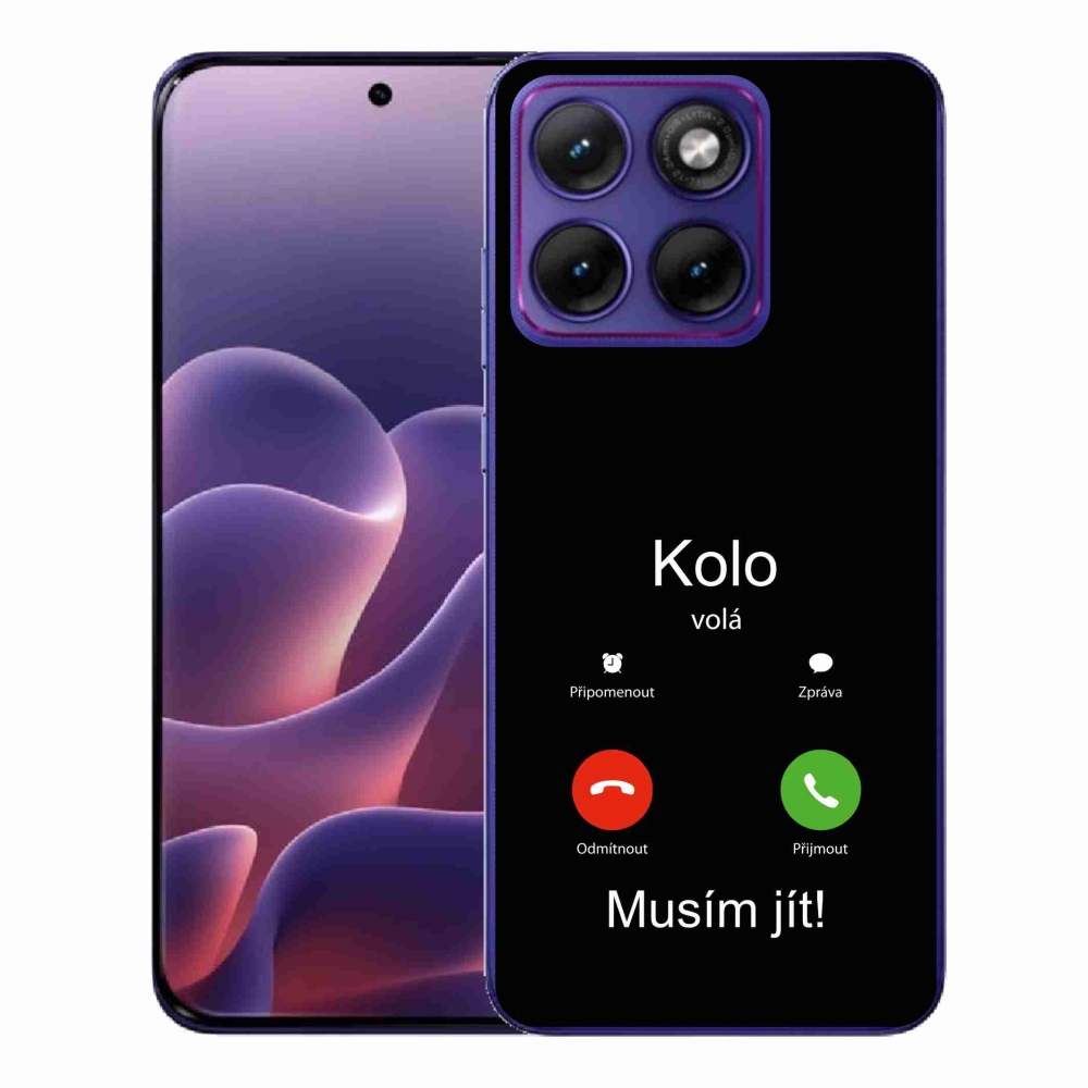 Gelový kryt mmCase na Motorola Edge 70 Fusion - kolo volá černé pozadí