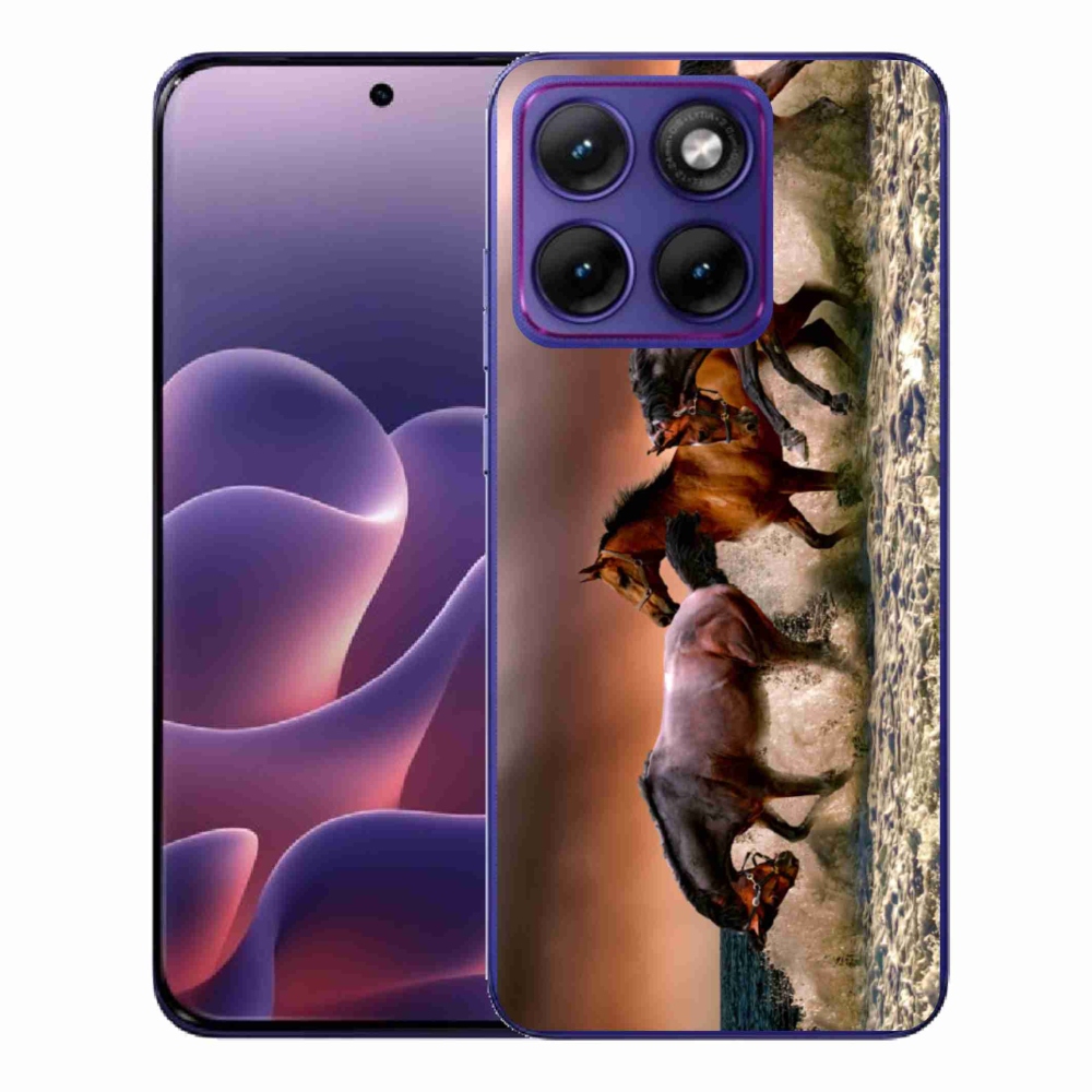 Gelový kryt mmCase na Motorola Edge 70 Fusion - koně 1
