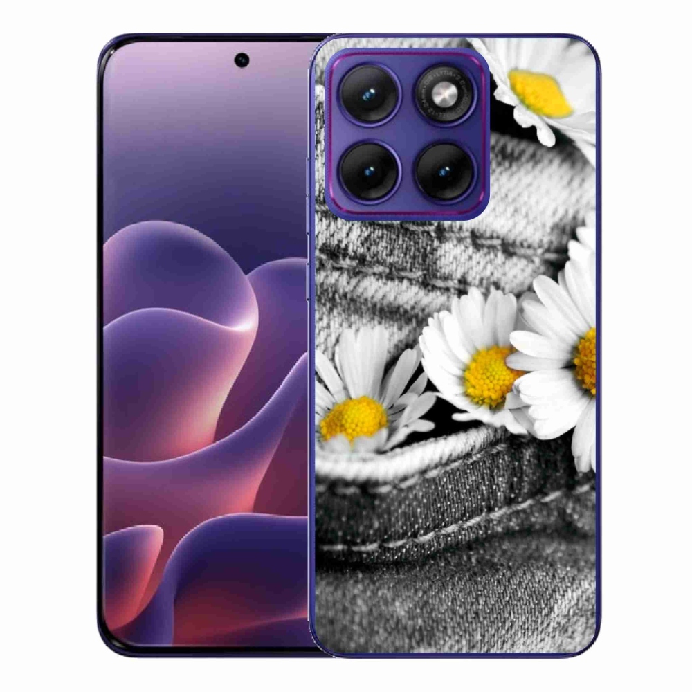 Gelový kryt mmCase na Motorola Edge 70 Fusion - kopretiny