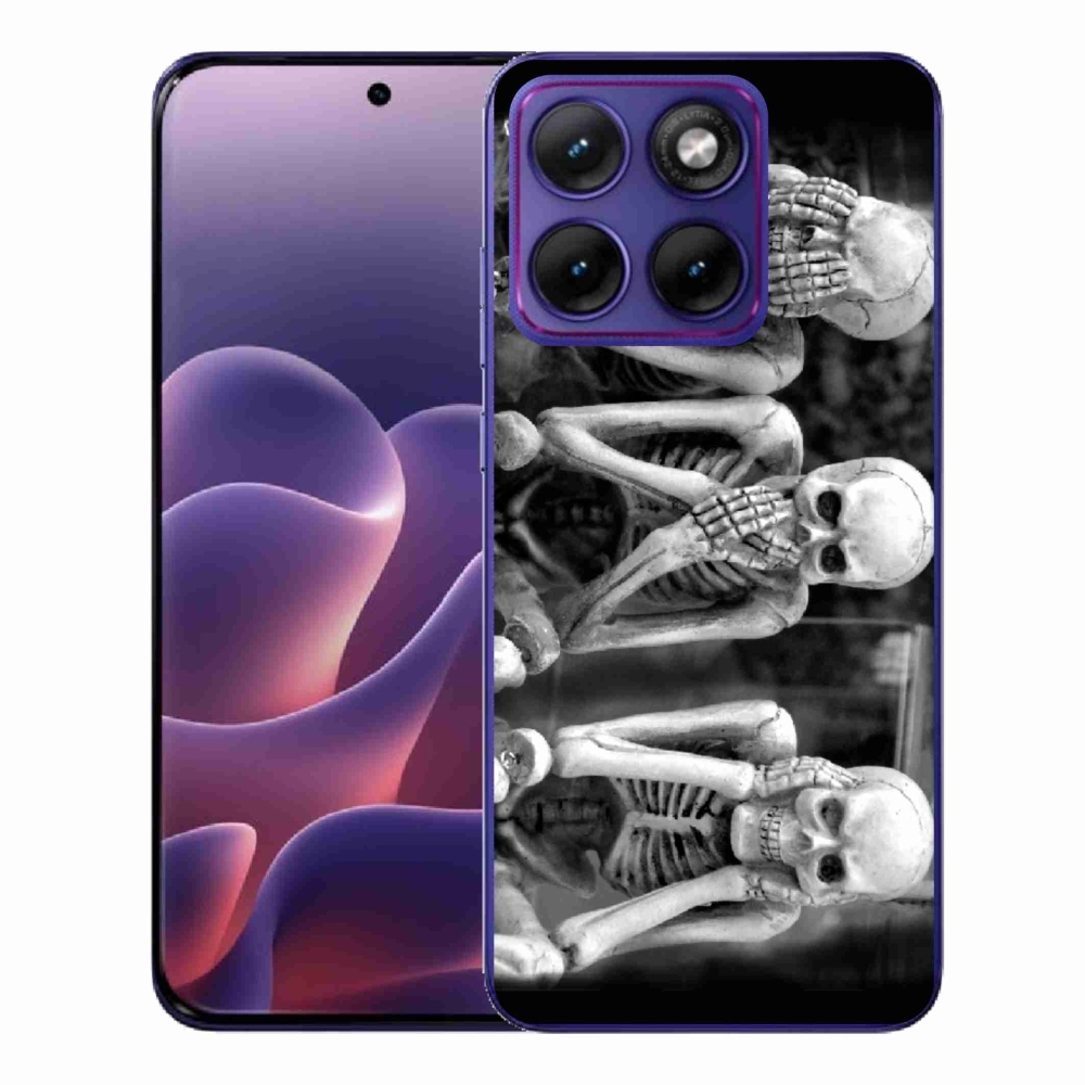Gelový kryt mmCase na Motorola Edge 70 Fusion - kostlivci