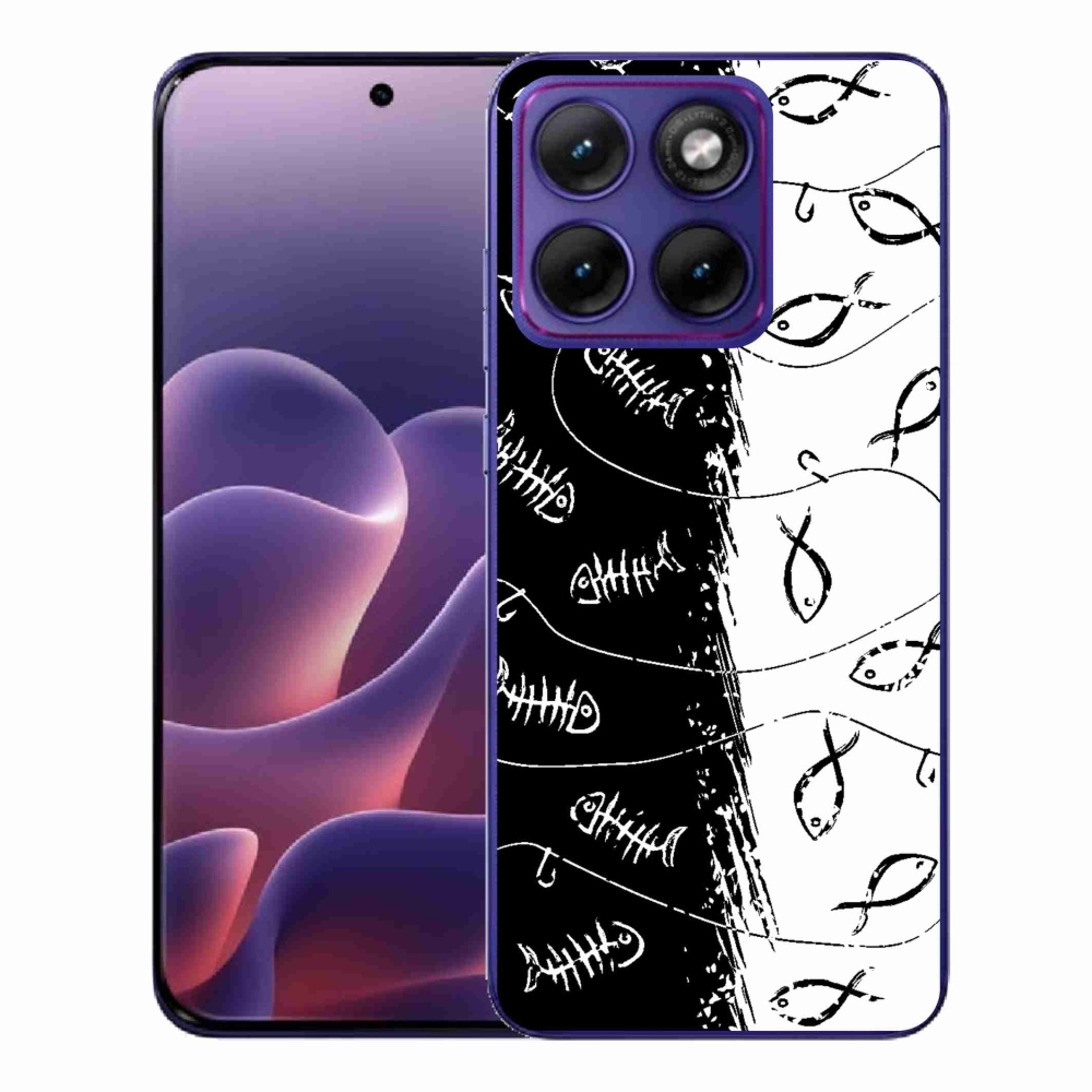 Gelový kryt mmCase na Motorola Edge 70 Fusion - kostry a rybky
