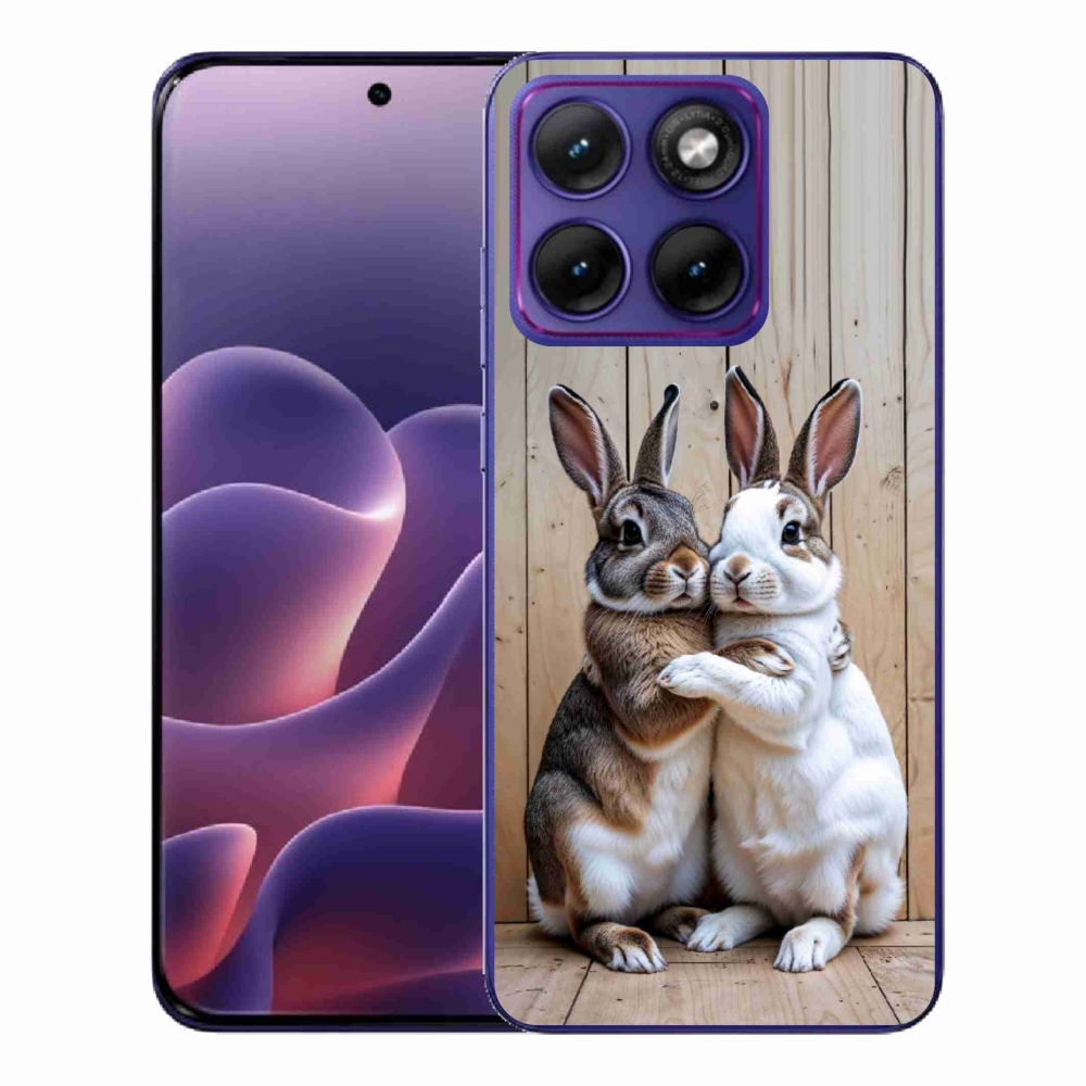 Gelový kryt mmCase na Motorola Edge 70 Fusion - králičí pár