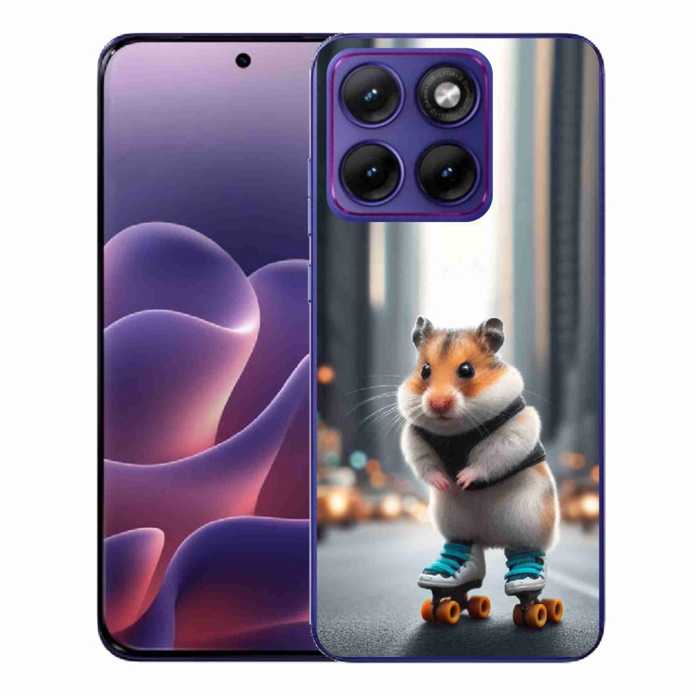 Gelový kryt mmCase na Motorola Edge 70 Fusion - křeček na bruslích