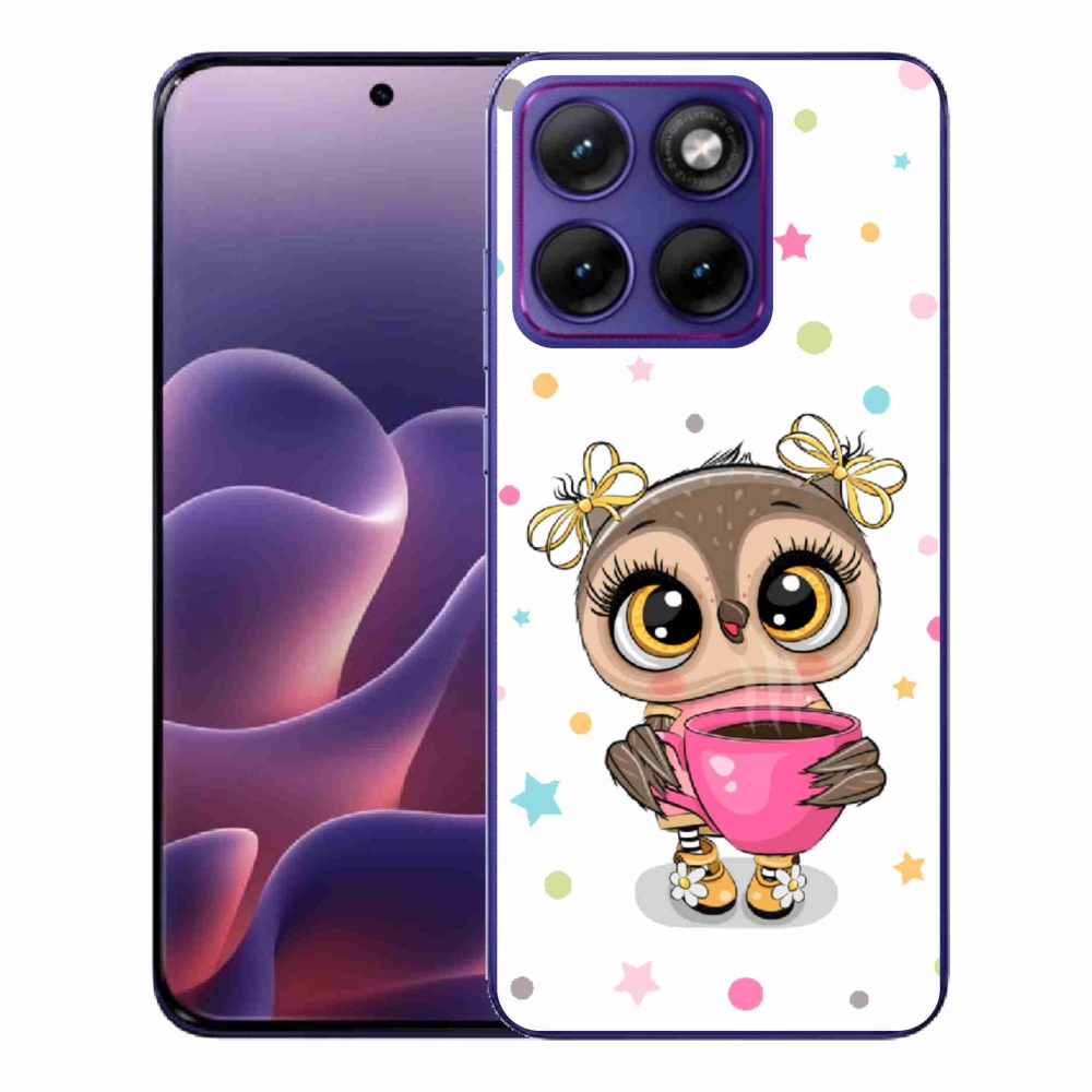 Gelový kryt mmCase na Motorola Edge 70 Fusion - kreslená sovička