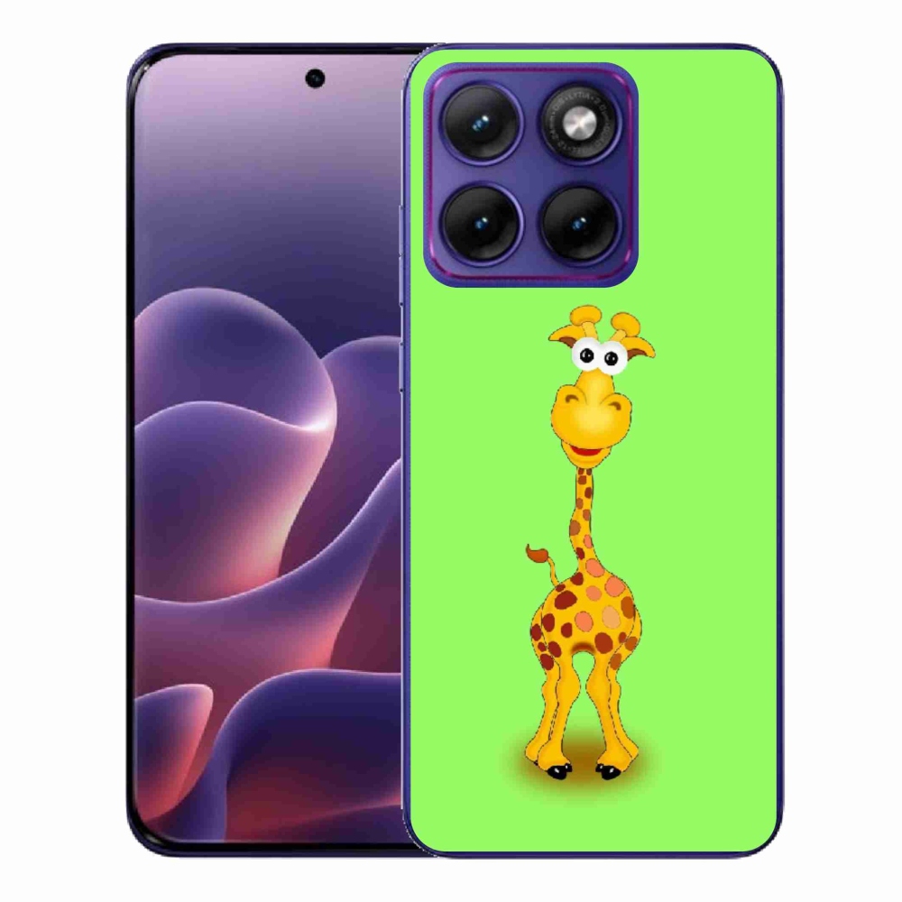 Gelový kryt mmCase na Motorola Edge 70 Fusion - kreslená žirafa