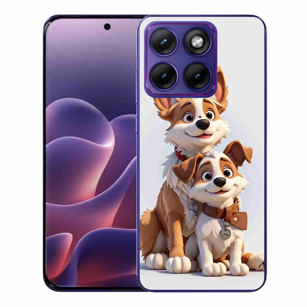 Gelový kryt mmCase na Motorola Edge 70 Fusion - kreslení psi