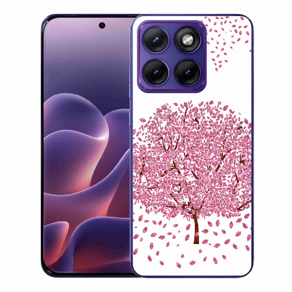Gelový kryt mmCase na Motorola Edge 70 Fusion - kreslený strom s listy