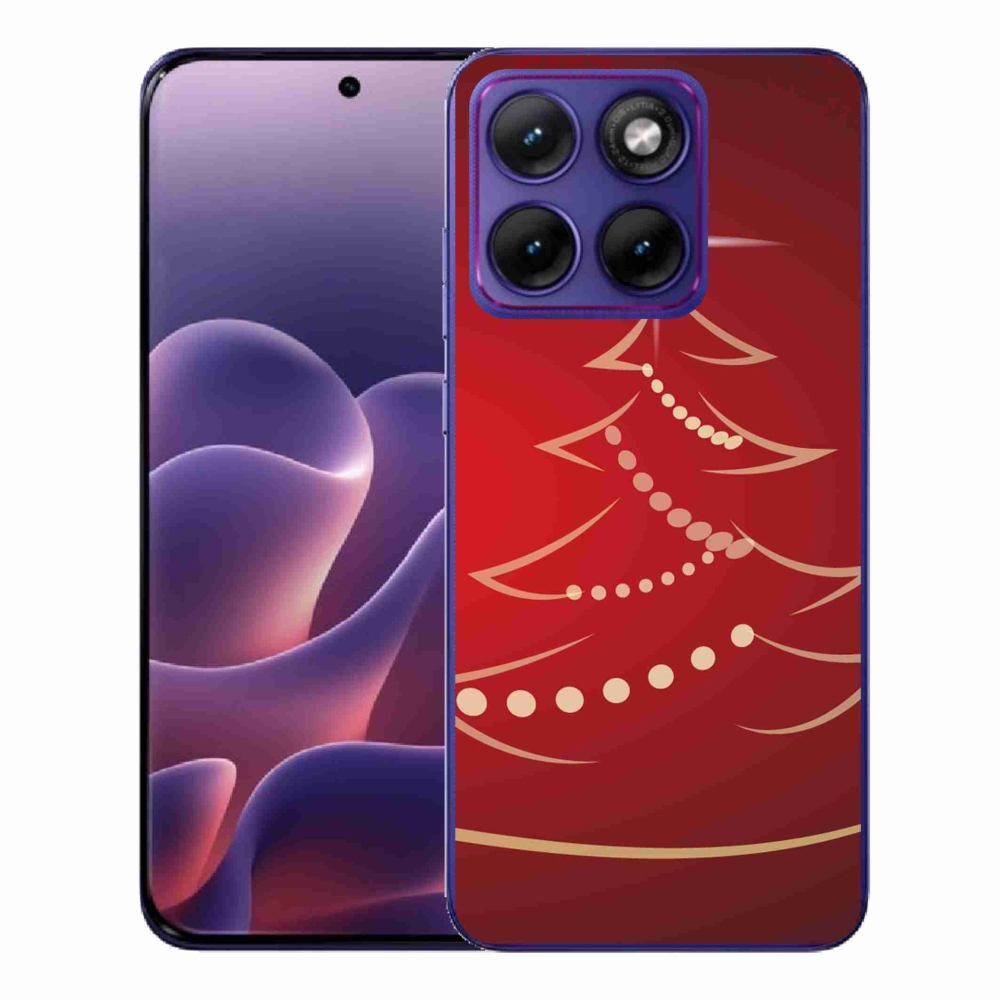 Gelový kryt mmCase na Motorola Edge 70 Fusion - kreslený vánoční stromek