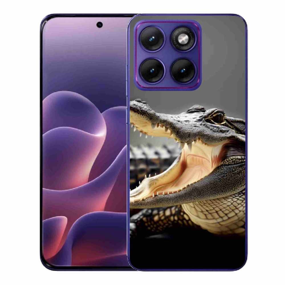 Gelový kryt mmCase na Motorola Edge 70 Fusion - krokodýl