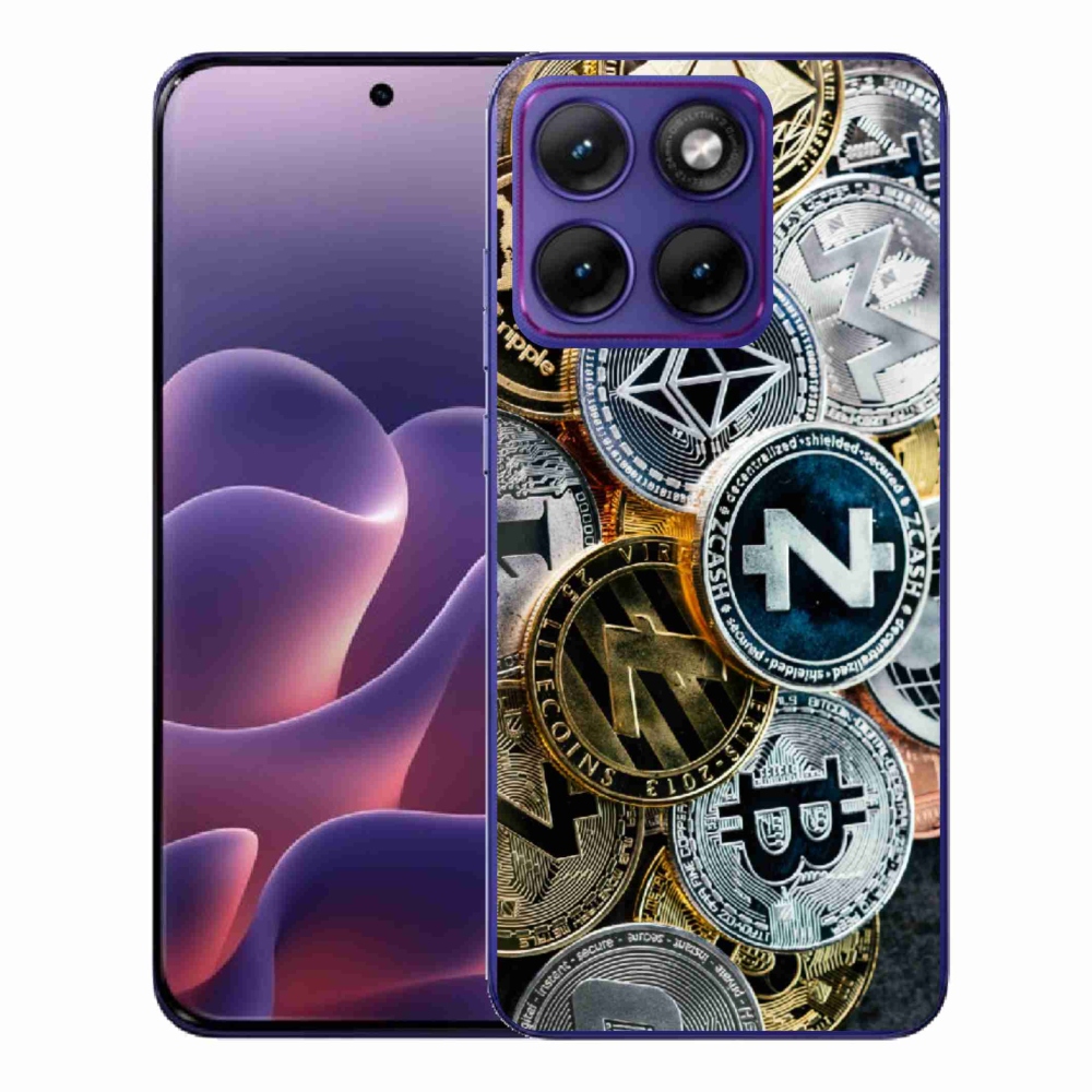 Gelový kryt mmCase na Motorola Edge 70 Fusion - kryptoměny
