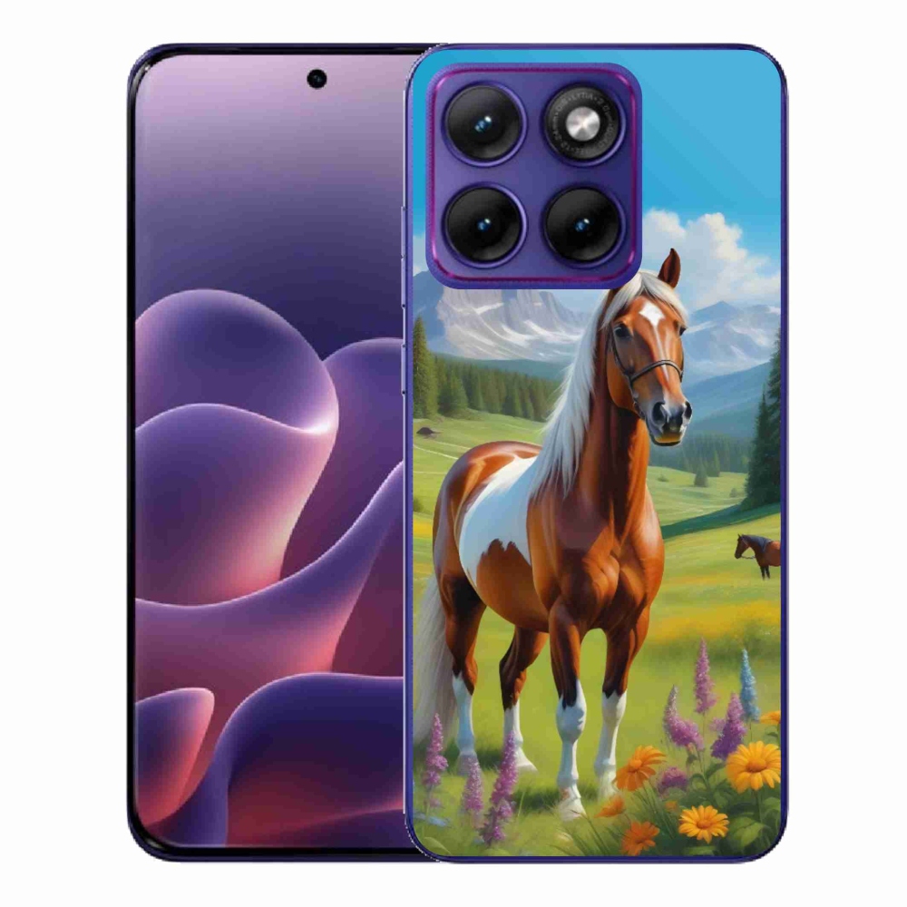 Gelový kryt mmCase na Motorola Edge 70 Fusion - kůň na louce