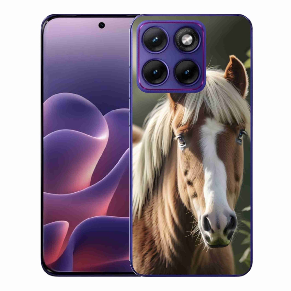 Gelový kryt mmCase na Motorola Edge 70 Fusion - kůň se světlou hřívou