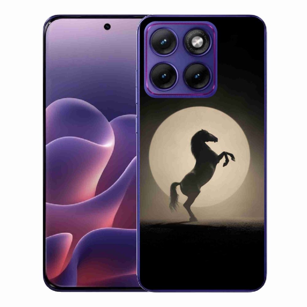 Gelový kryt mmCase na Motorola Edge 70 Fusion - kůň v siluetě