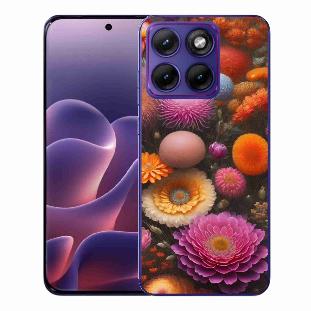Gelový kryt mmCase na Motorola Edge 70 Fusion - květinová kompozice