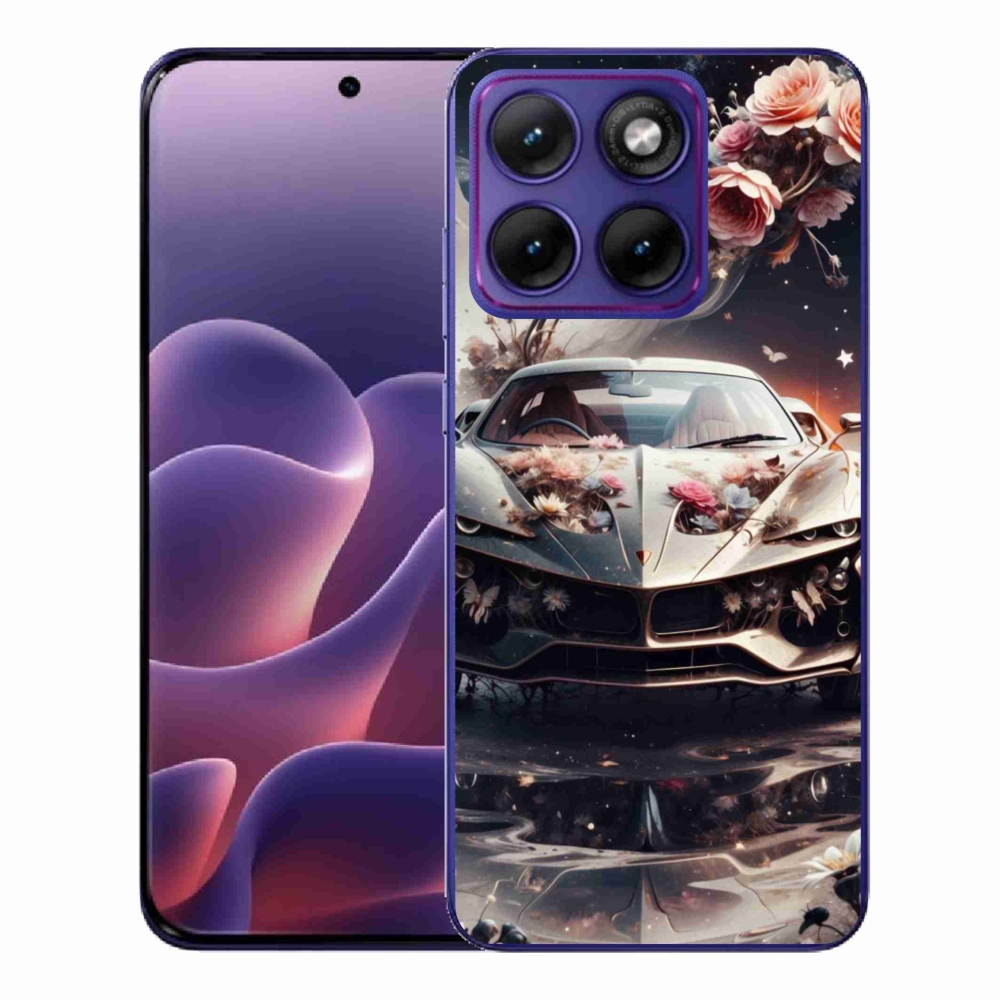 Gelový kryt mmCase na Motorola Edge 70 Fusion - květinový sportovní vůz