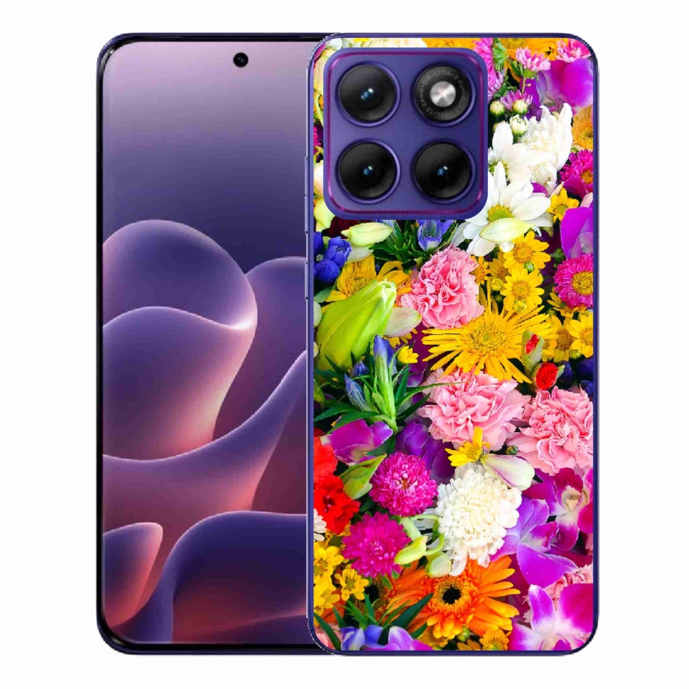 Gelový kryt mmCase na Motorola Edge 70 Fusion - květiny 12