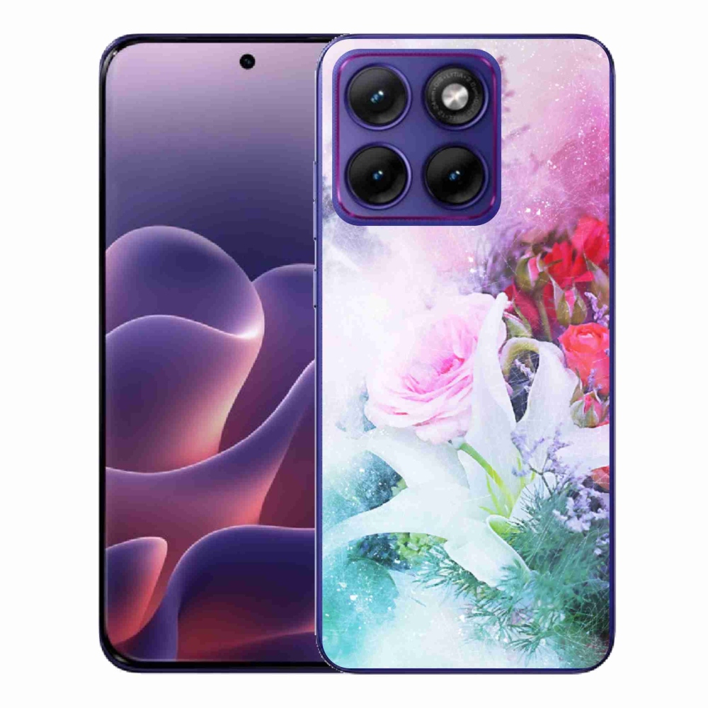Gelový kryt mmCase na Motorola Edge 70 Fusion - květiny 4
