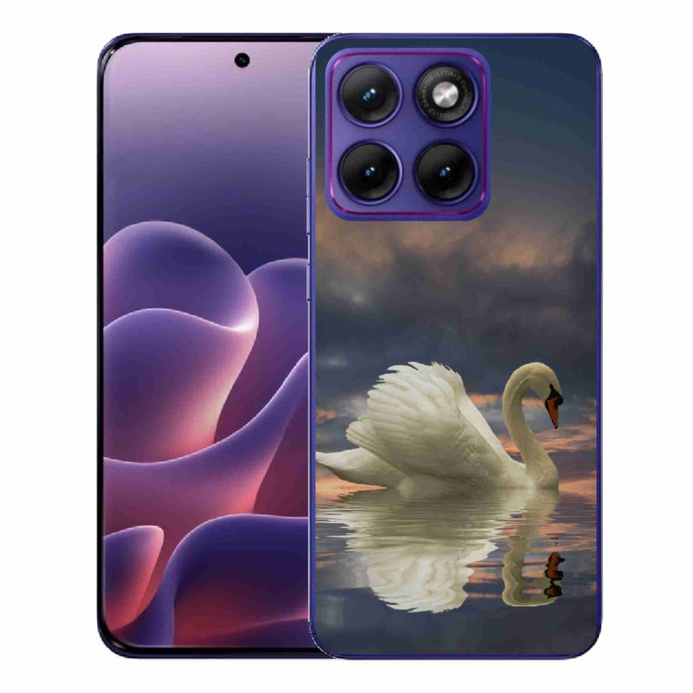 Gelový kryt mmCase na Motorola Edge 70 Fusion - labuť