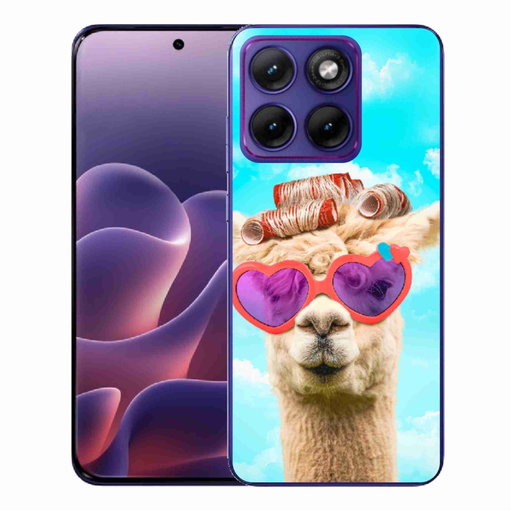 Gelový kryt mmCase na Motorola Edge 70 Fusion - lama s brýlemi