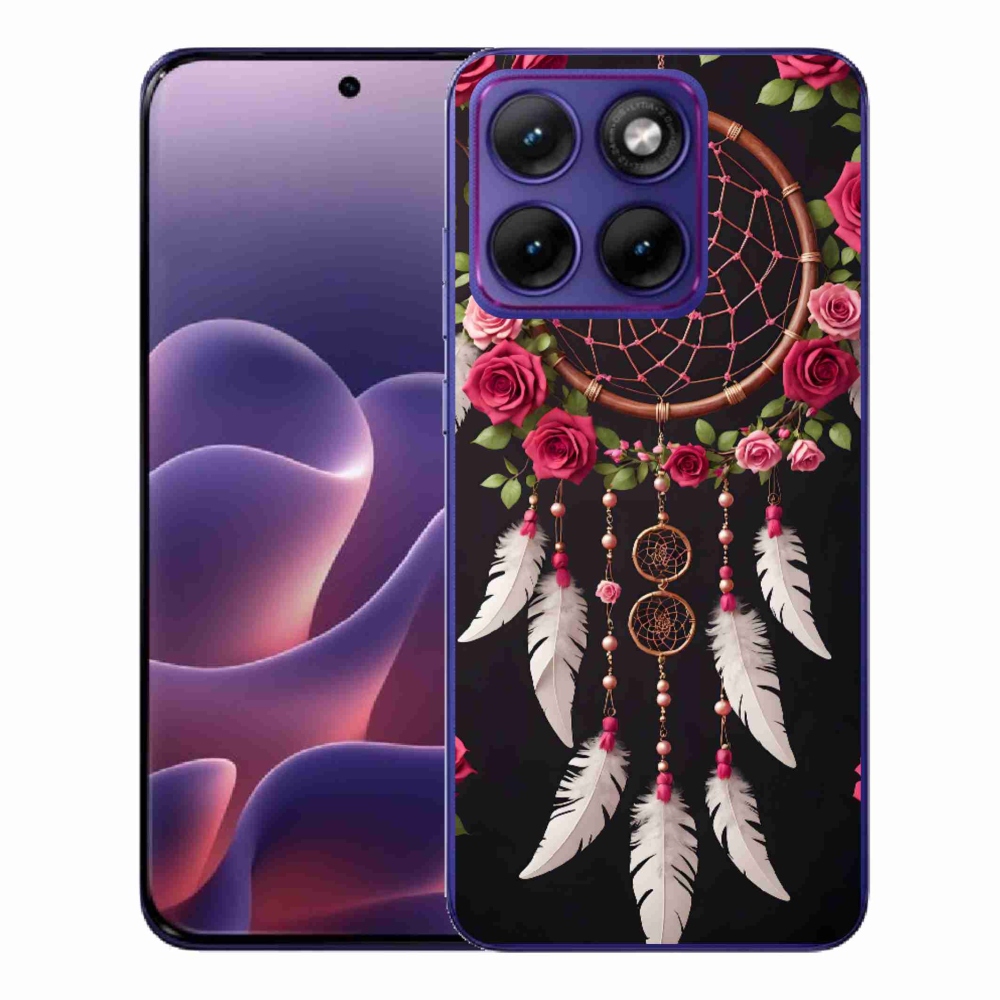 Gelový kryt mmCase na Motorola Edge 70 Fusion - lapač snů s růžemi