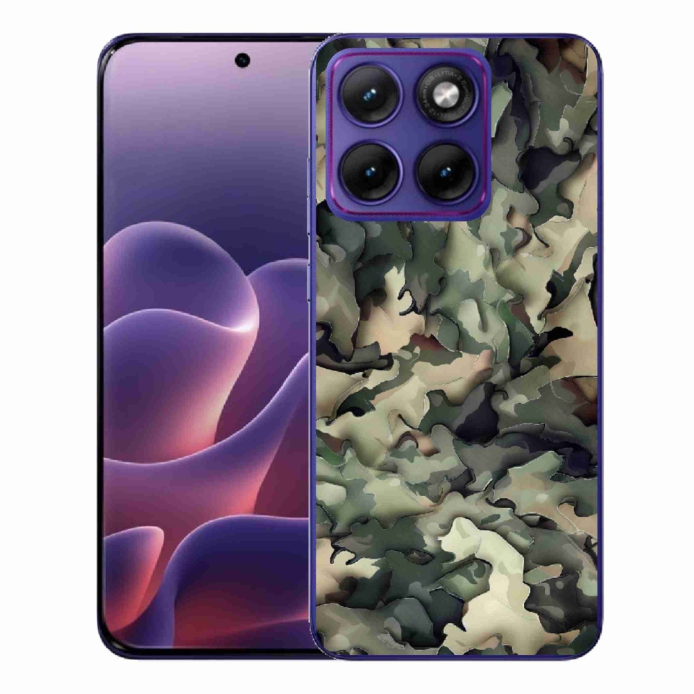 Gelový kryt mmCase na Motorola Edge 70 Fusion - maskáčový vzor 9