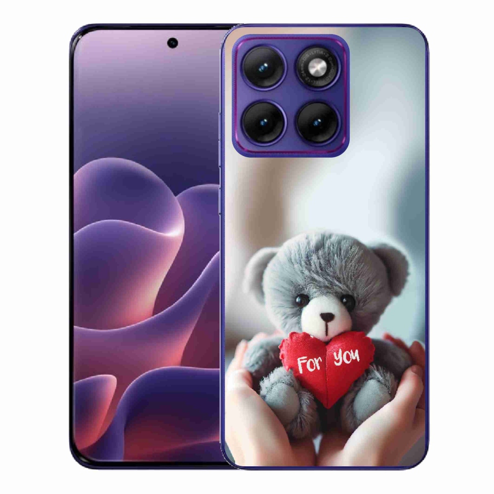 Gelový kryt mmCase na Motorola Edge 70 Fusion - medvídek pro zamilované