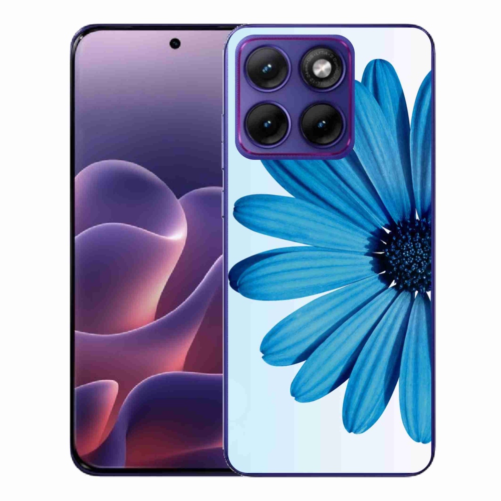 Gelový kryt mmCase na Motorola Edge 70 Fusion - modrá kopretina