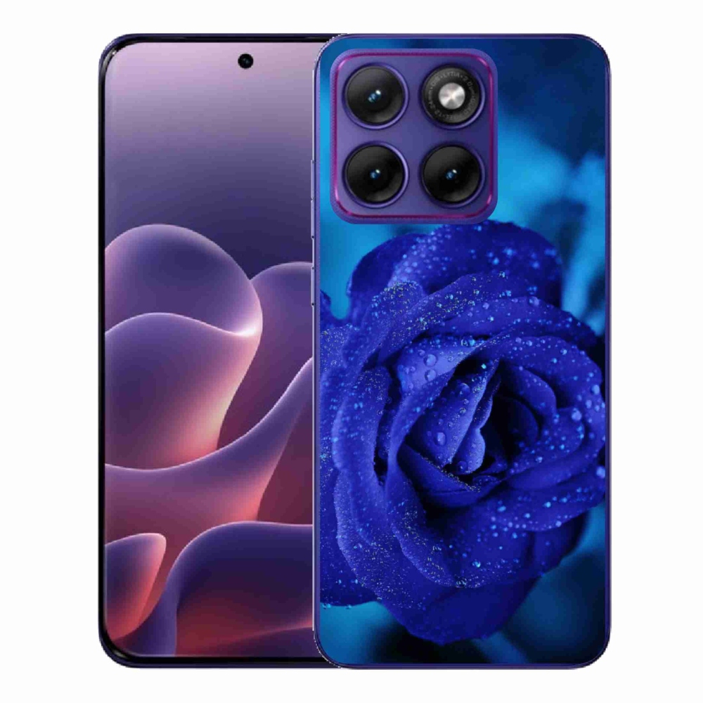 Gelový kryt mmCase na Motorola Edge 70 Fusion - modrá růže