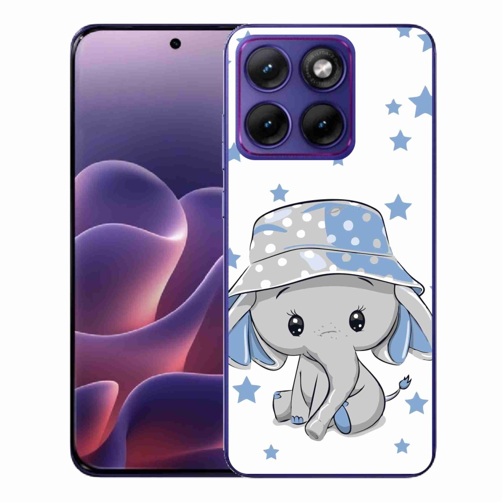 Gelový kryt mmCase na Motorola Edge 70 Fusion - modrý slon