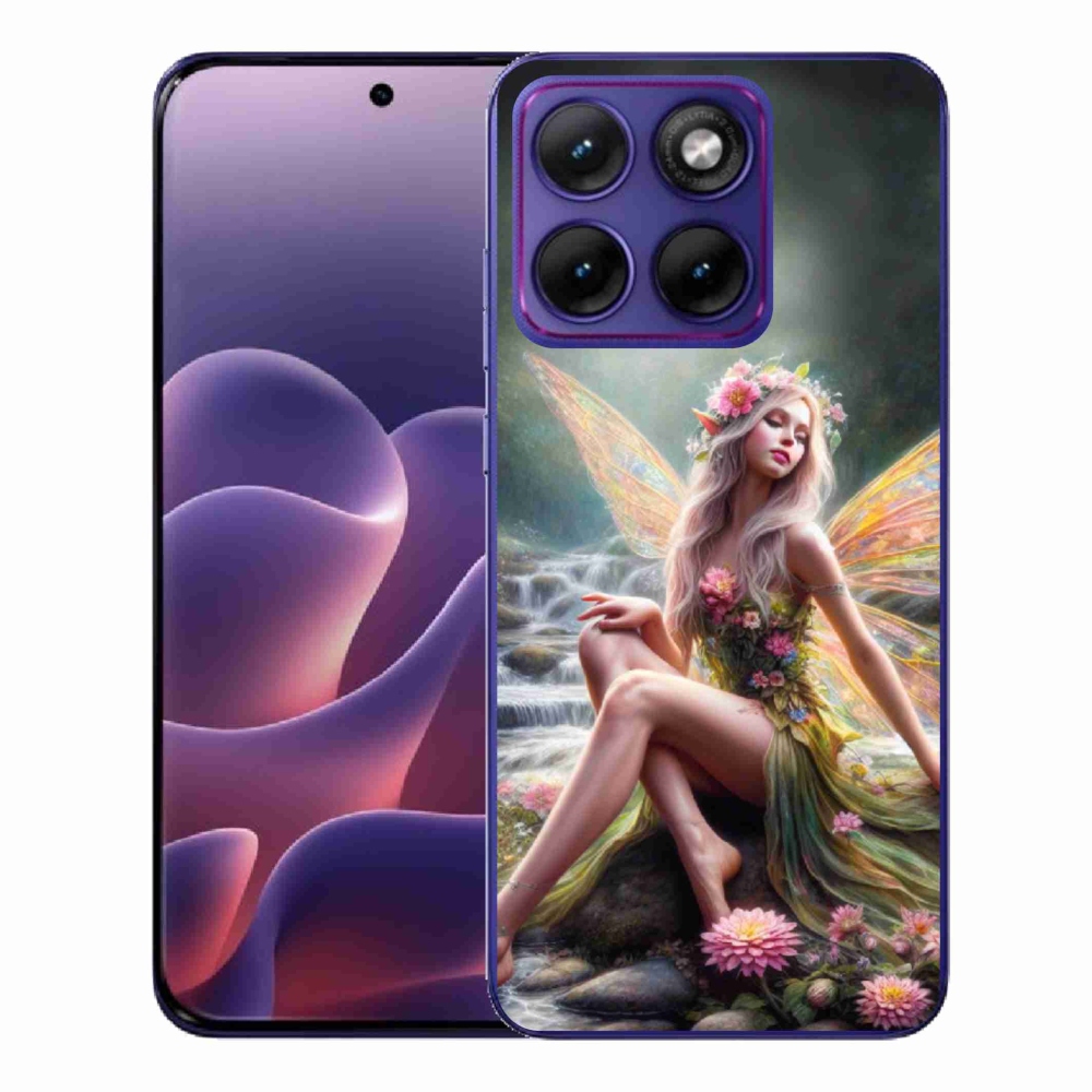 Gelový kryt mmCase na Motorola Edge 70 Fusion - motýlí žena 1