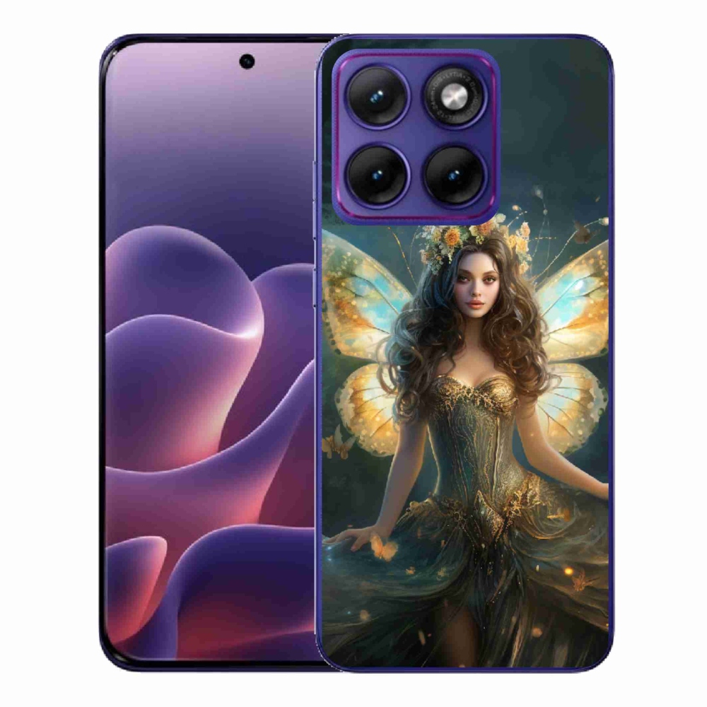 Gelový kryt mmCase na Motorola Edge 70 Fusion - motýlí žena