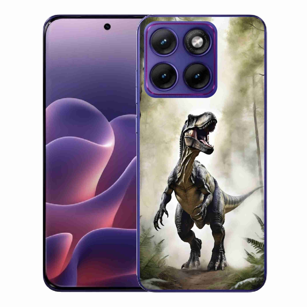 Gelový kryt mmCase na Motorola Edge 70 Fusion - naštvaný T-Rex