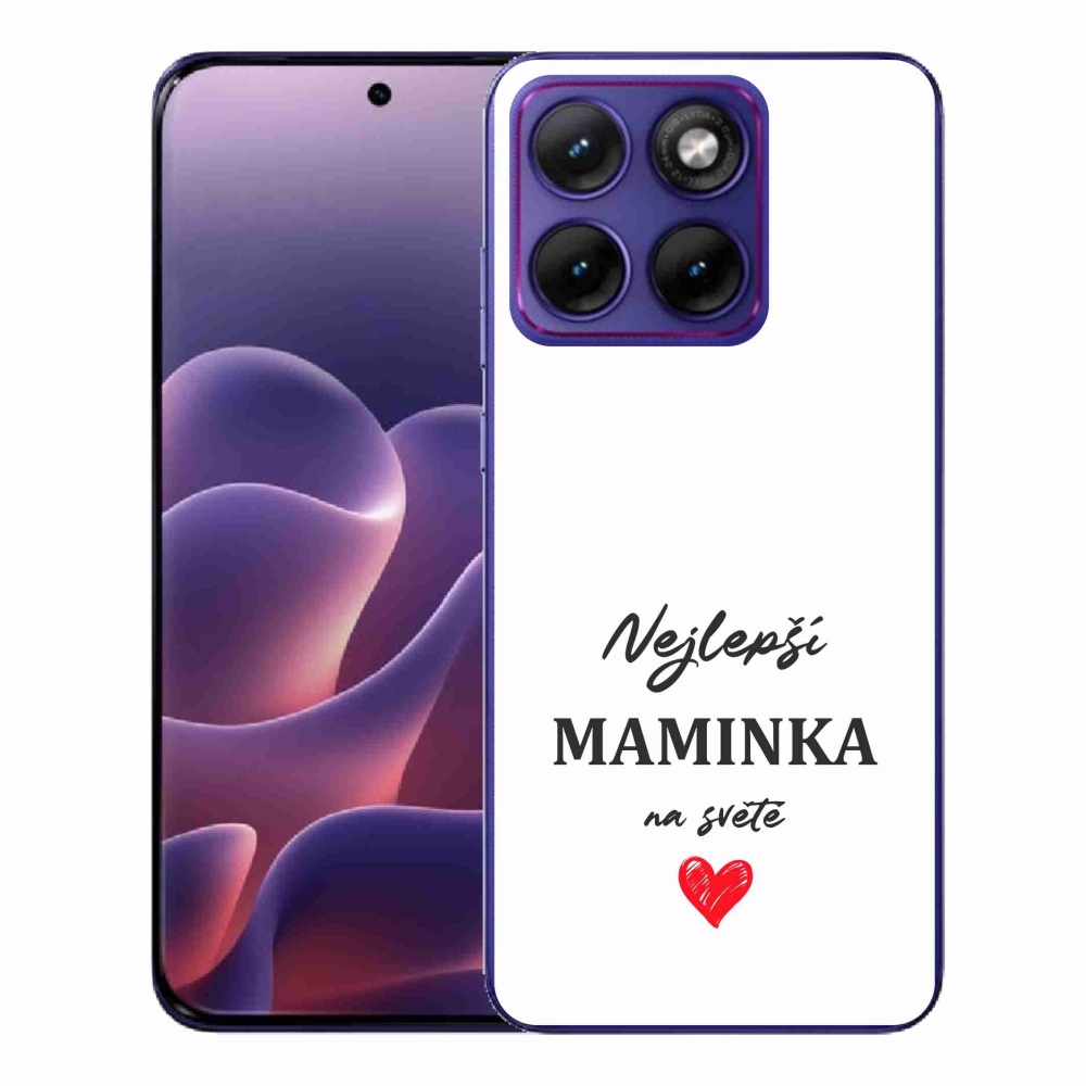 Gelový kryt mmCase na Motorola Edge 70 Fusion - nejlepší maminka 1 bílé pozadí