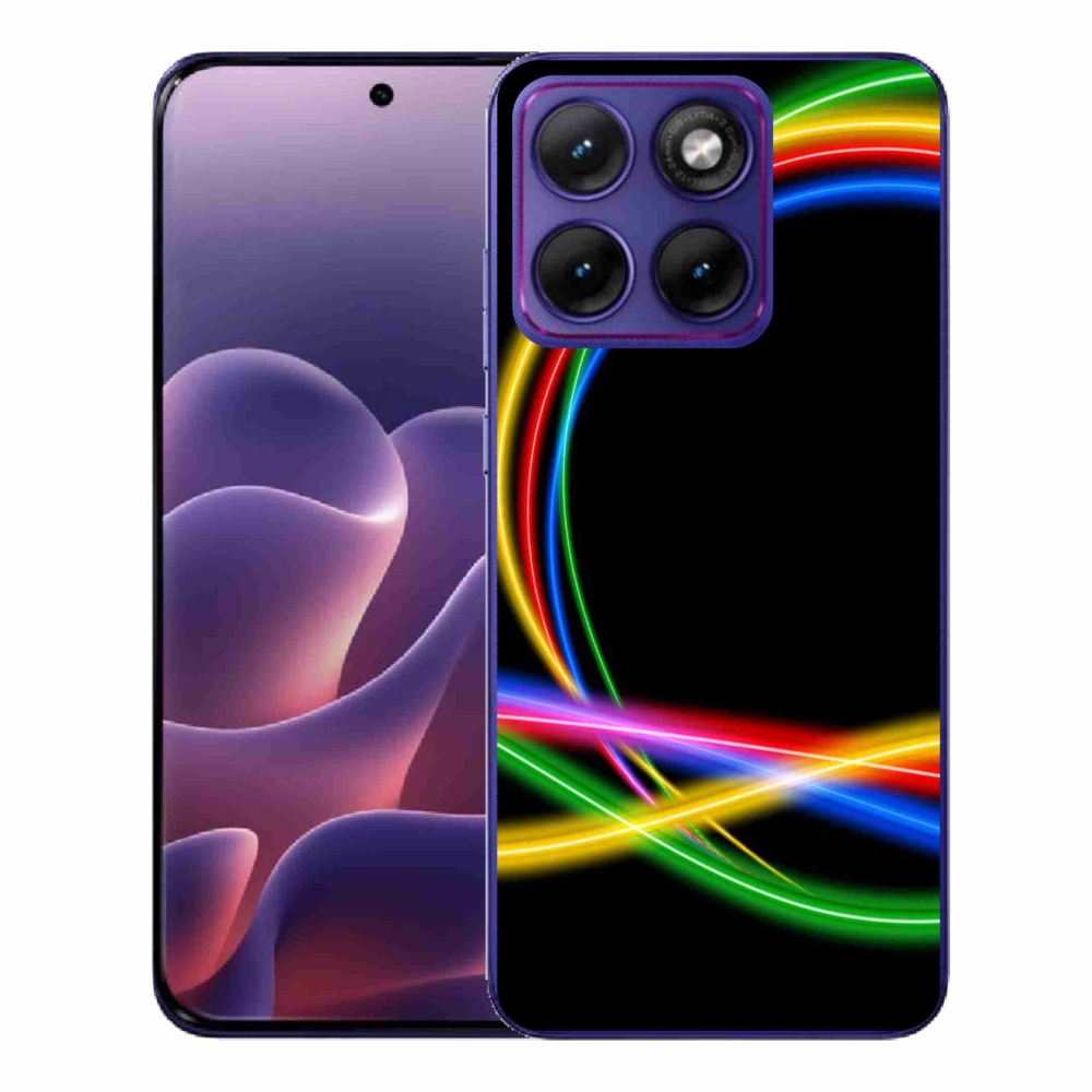 Gelový kryt mmCase na Motorola Edge 70 Fusion - neonové kruhy