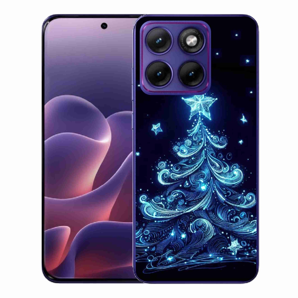 Gelový kryt mmCase na Motorola Edge 70 Fusion - neonový vánoční stromek 4