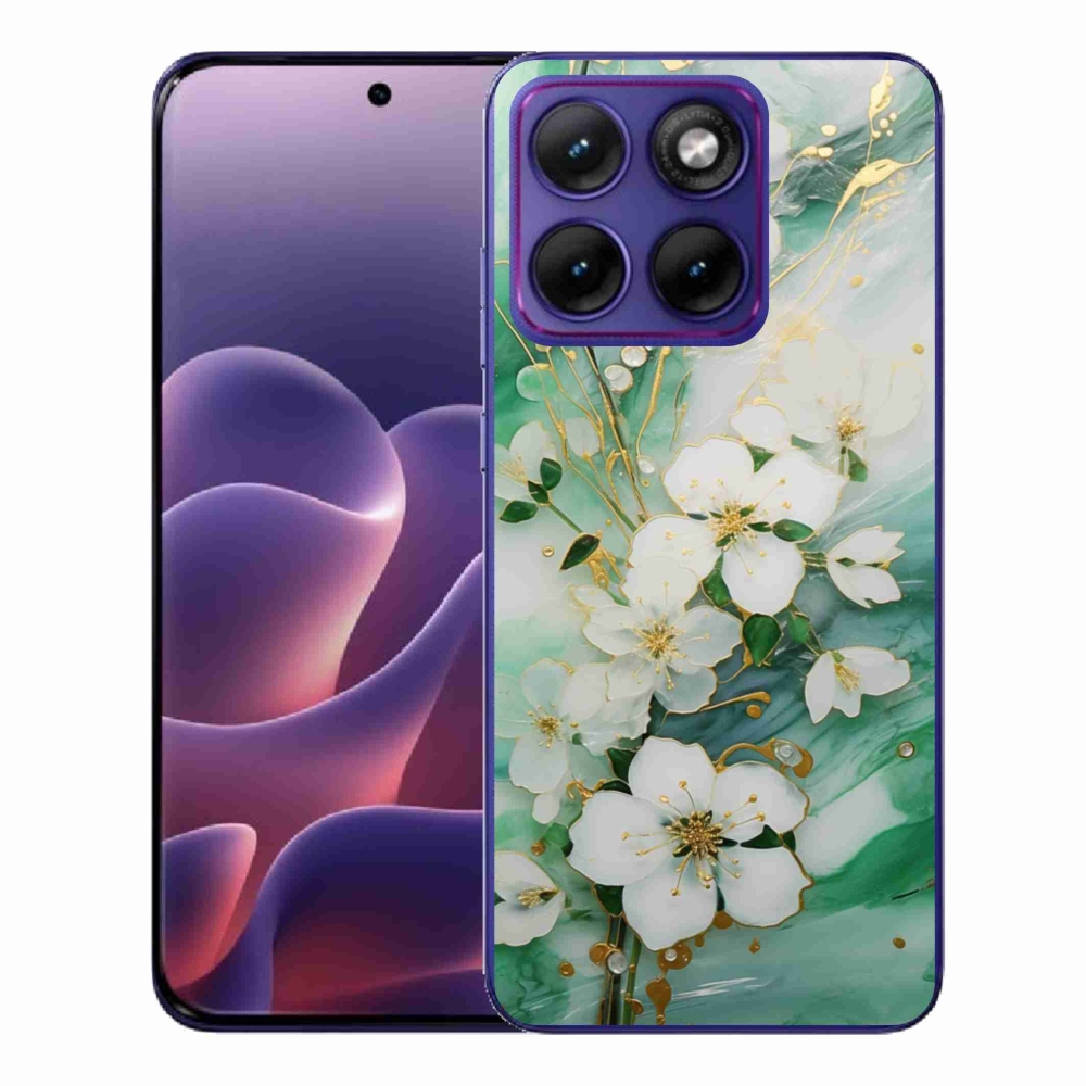 Gelový kryt mmCase na Motorola Edge 70 Fusion - něžné květy