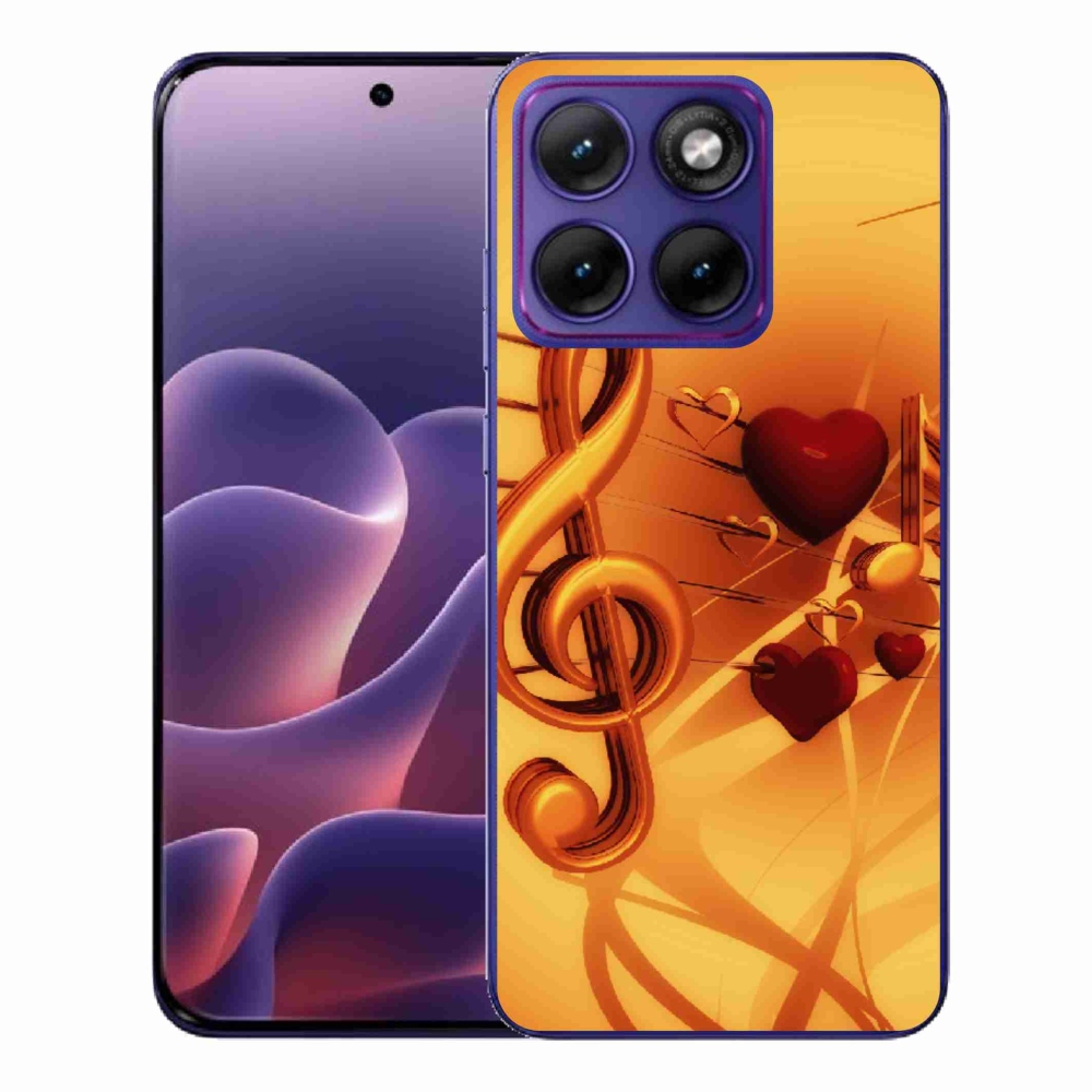 Gelový kryt mmCase na Motorola Edge 70 Fusion - noty