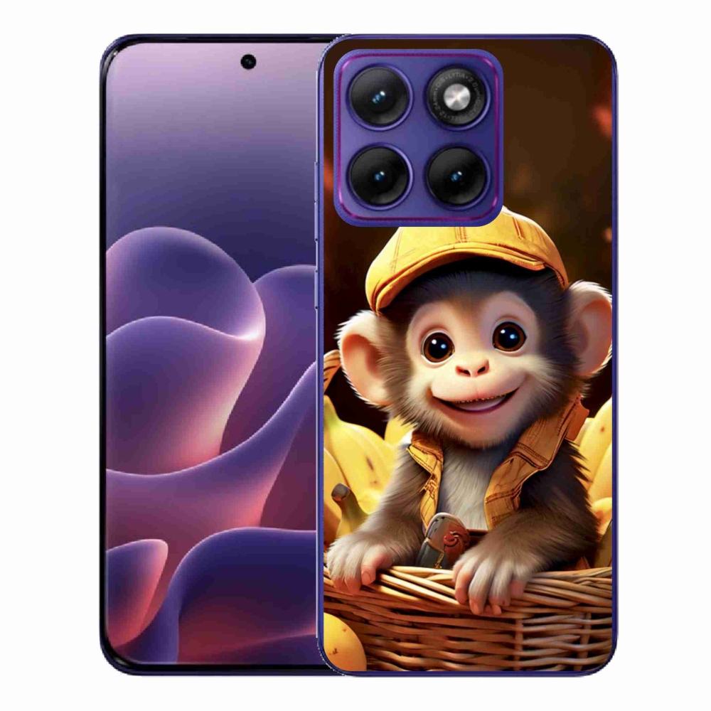 Gelový kryt mmCase na Motorola Edge 70 Fusion - opice v košíku