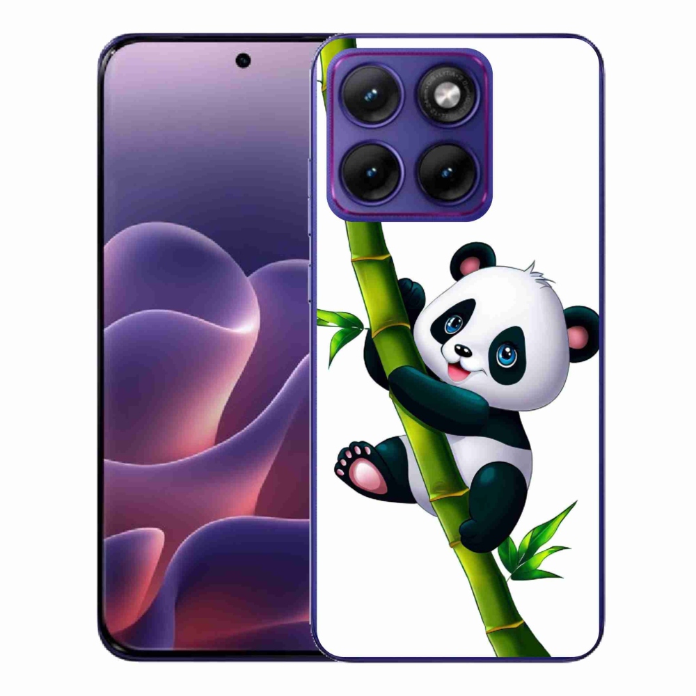 Gelový kryt mmCase na Motorola Edge 70 Fusion - panda na bambusu