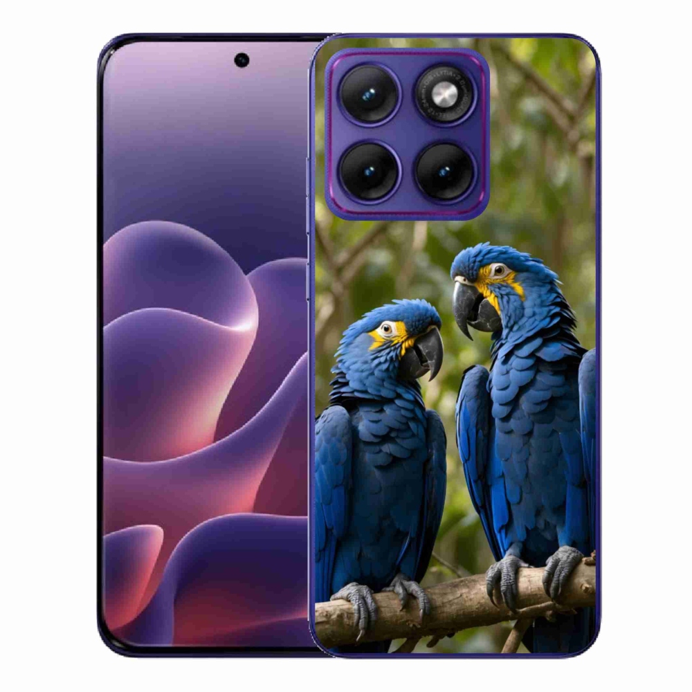 Gelový kryt mmCase na Motorola Edge 70 Fusion - papouščí duo