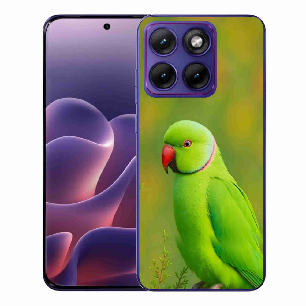 Gelový kryt mmCase na Motorola Edge 70 Fusion - papoušek alexandr 2