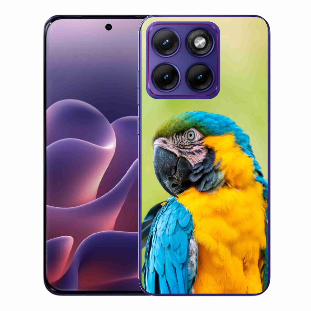 Gelový kryt mmCase na Motorola Edge 70 Fusion - papoušek ara 2