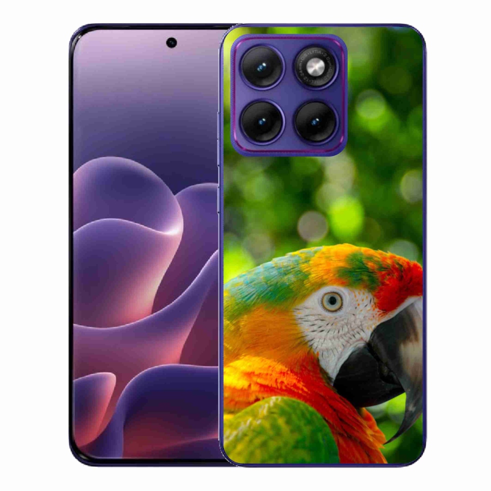 Gelový kryt mmCase na Motorola Edge 70 Fusion - papoušek ara 3