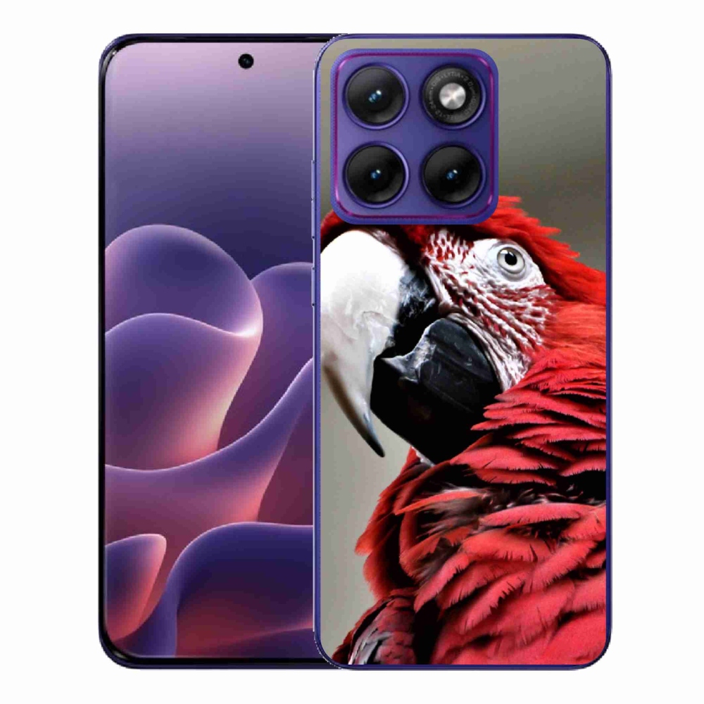 Gelový kryt mmCase na Motorola Edge 70 Fusion - papoušek ara červený