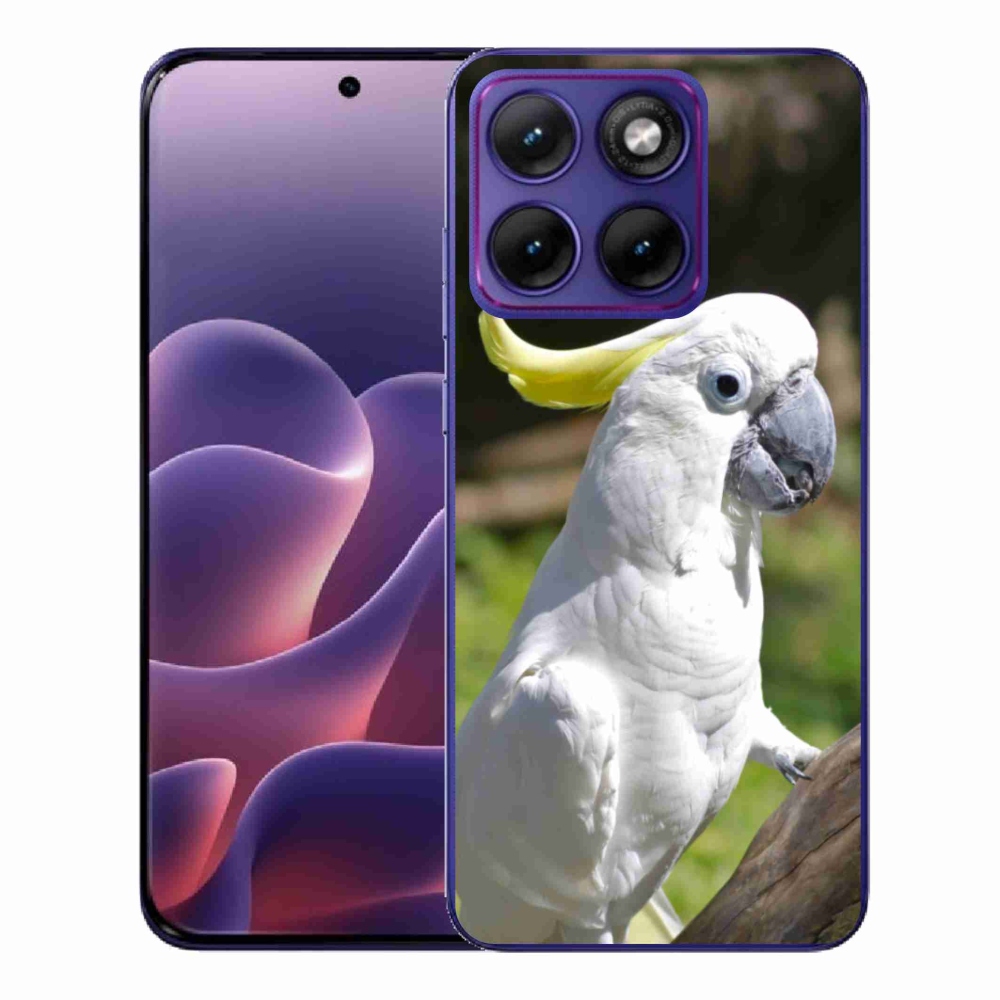 Gelový kryt mmCase na Motorola Edge 70 Fusion - papoušek kakadu 2