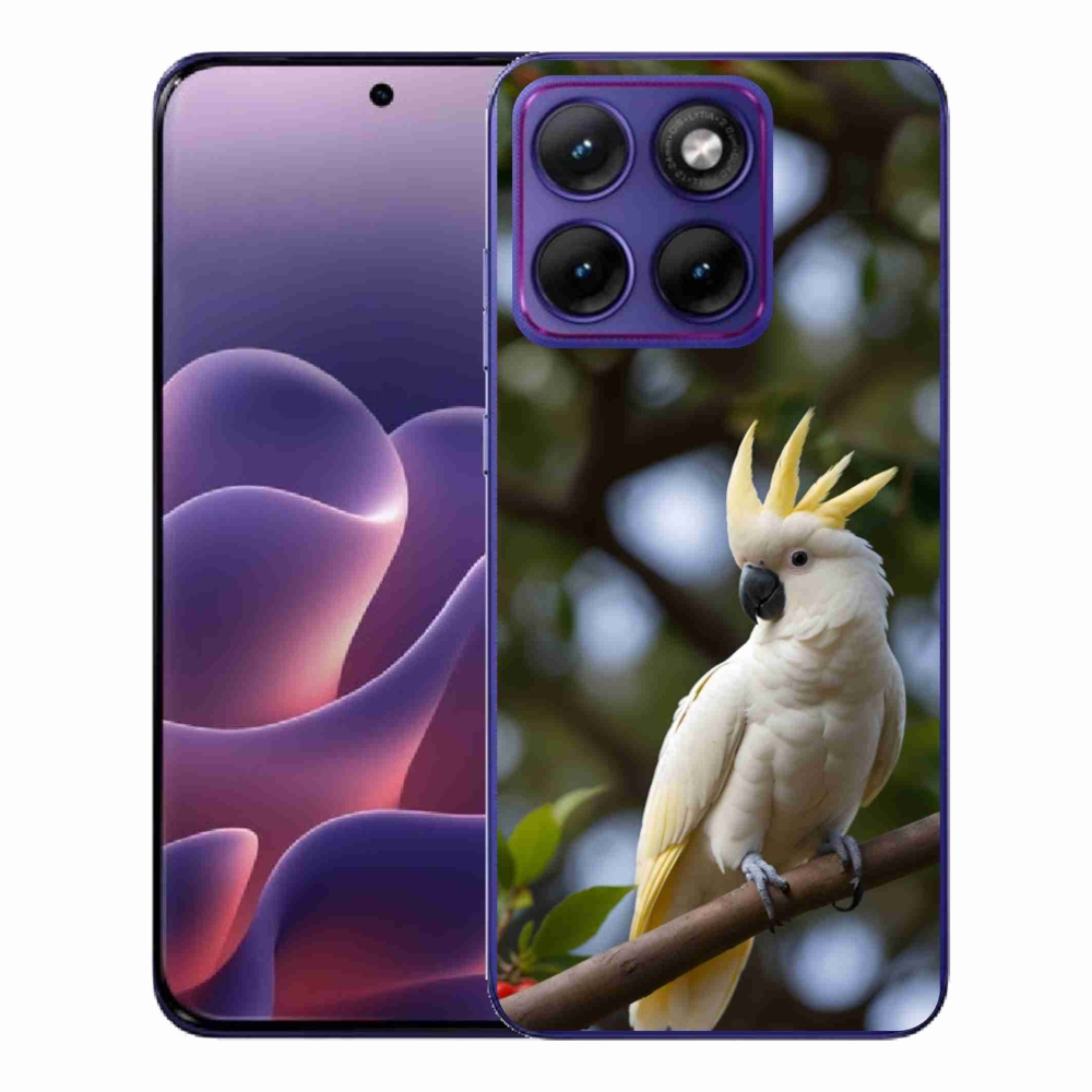 Gelový kryt mmCase na Motorola Edge 70 Fusion - papoušek kakadu 3