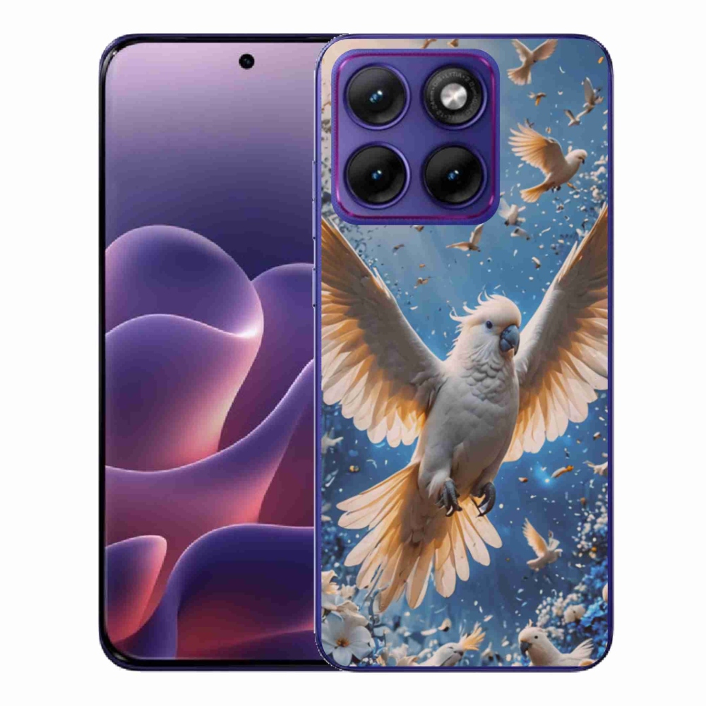 Gelový kryt mmCase na Motorola Edge 70 Fusion - papoušek kakadu